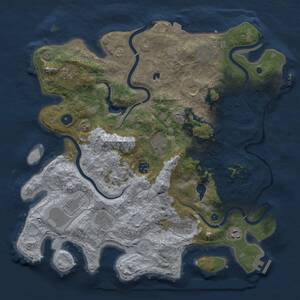 Thumbnail Rust Map: Procedural Map, Size: 4100, Seed: 1798416850, 16 Monuments