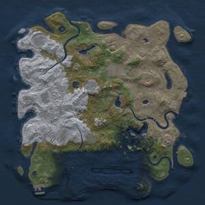 Thumbnail Rust Map: Procedural Map, Size: 4500, Seed: 13286, 16 Monuments