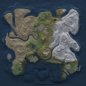 Thumbnail Rust Map: Procedural Map, Size: 3500, Seed: 577983, 16 Monuments