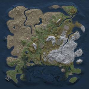 Thumbnail Rust Map: Procedural Map, Size: 4250, Seed: 1750134715, 16 Monuments