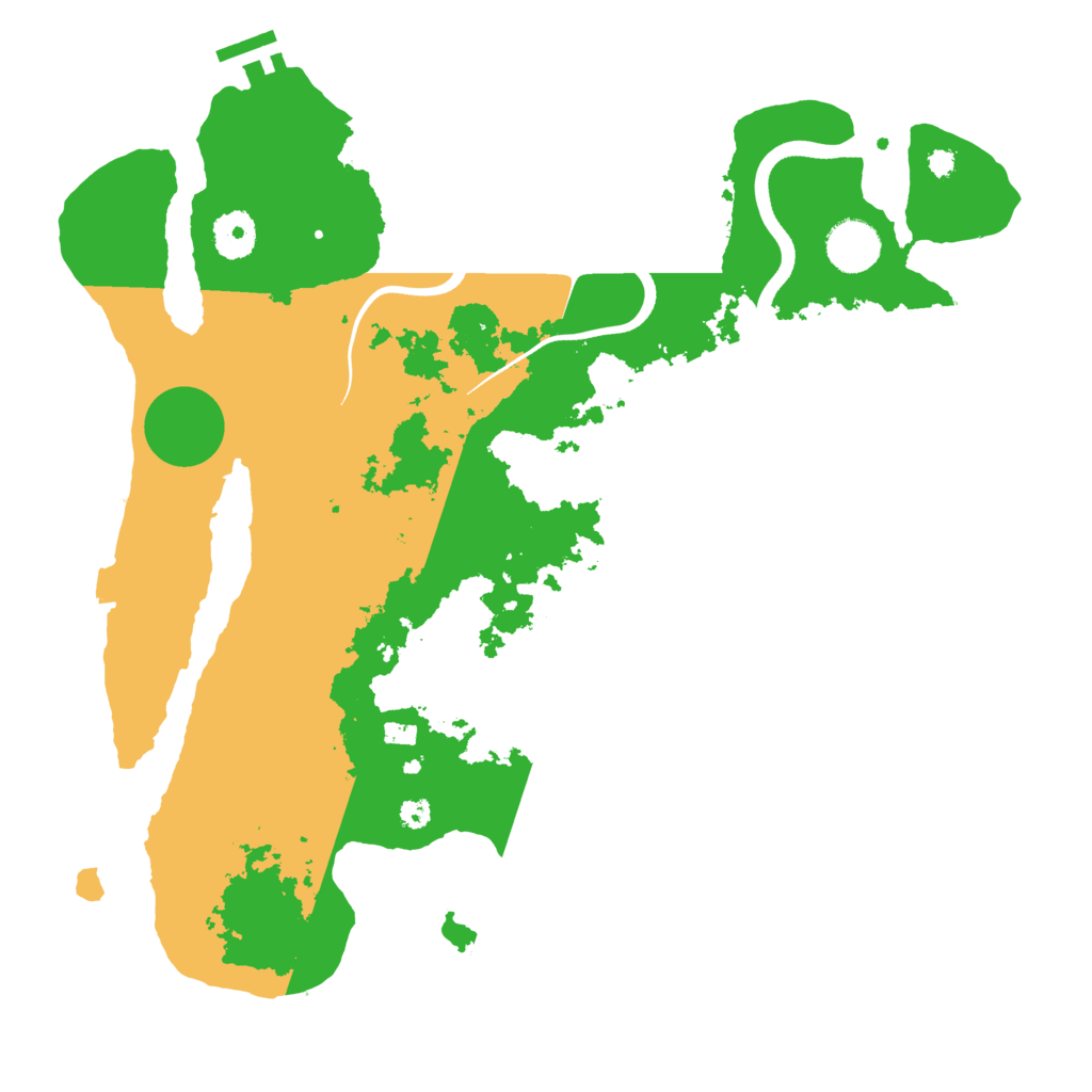 Biome Rust Map: Procedural Map, Size: 3600, Seed: 1361180089