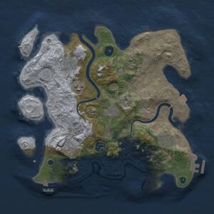 Thumbnail Rust Map: Procedural Map, Size: 3250, Seed: 545285115, 14 Monuments