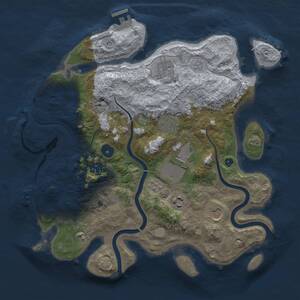 Thumbnail Rust Map: Procedural Map, Size: 3500, Seed: 83187621, 14 Monuments