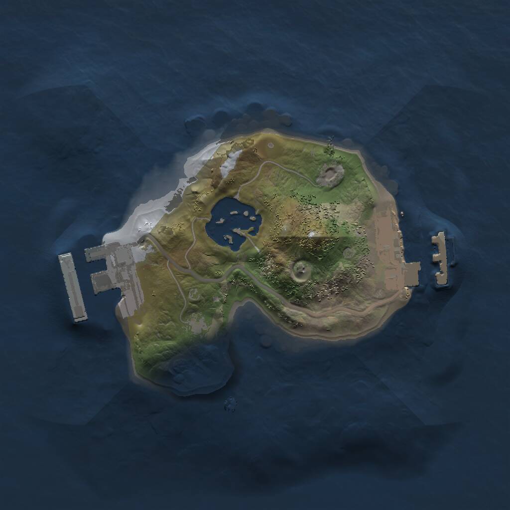 Rust Map: Procedural Map, Size: 1500, Seed: 391501002, 4 Monuments