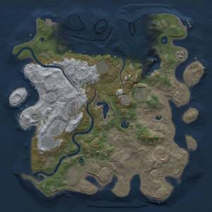 Thumbnail Rust Map: Procedural Map, Size: 4000, Seed: 68992558, 15 Monuments