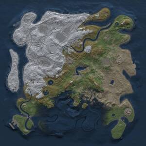Thumbnail Rust Map: Procedural Map, Size: 4000, Seed: 1477292110, 14 Monuments