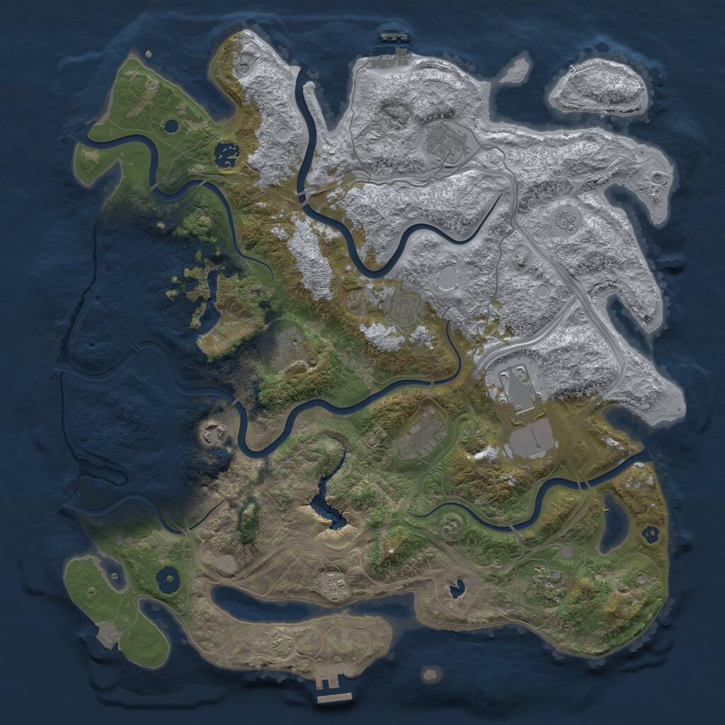 Rust Map: Procedural Map, Size: 4250, Seed: 634075669, 15 Monuments