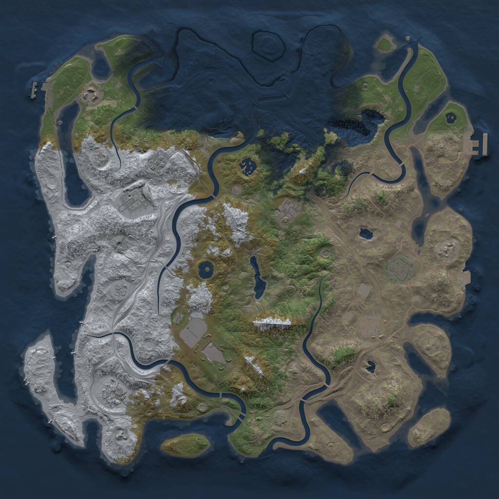 Rust Map: Procedural Map, Size: 4500, Seed: 956700368, 15 Monuments
