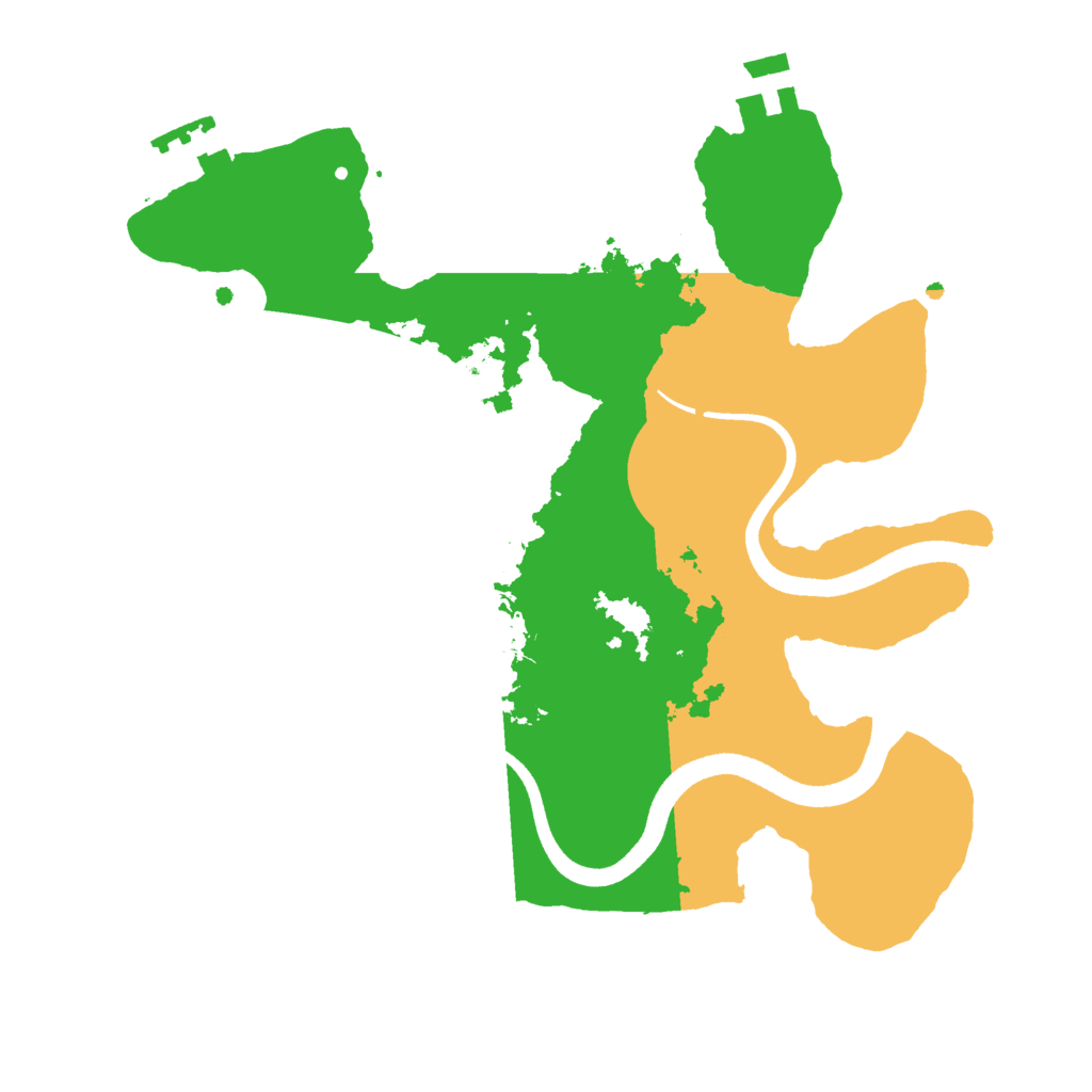 Biome Rust Map: Procedural Map, Size: 2500, Seed: 59428