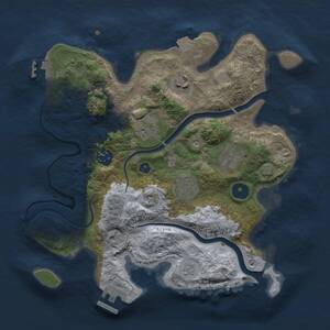 Thumbnail Rust Map: Procedural Map, Size: 3000, Seed: 29091, 12 Monuments