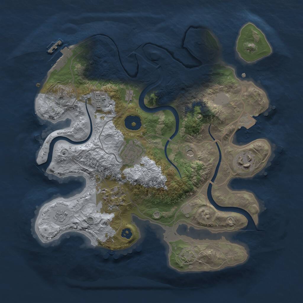 Rust Map: Procedural Map, Size: 2800, Seed: 1652766987, 9 Monuments