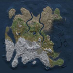 Thumbnail Rust Map: Procedural Map, Size: 3250, Seed: 1547248711, 13 Monuments