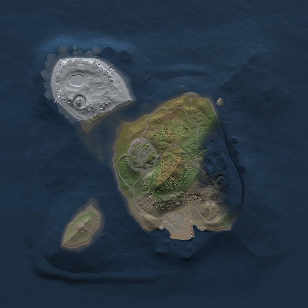 Rust Map: Procedural Map, Size: 1500, Seed: 2004904135, 2 Monuments