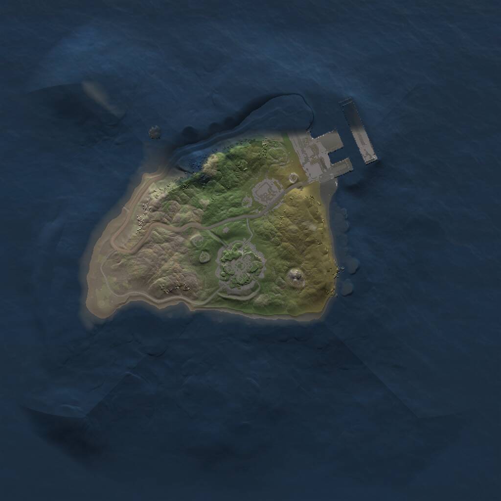 Rust Map: Procedural Map, Size: 1500, Seed: 1672780915, 3 Monuments