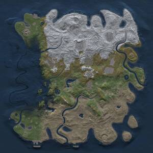 Thumbnail Rust Map: Procedural Map, Size: 4500, Seed: 885436994, 16 Monuments