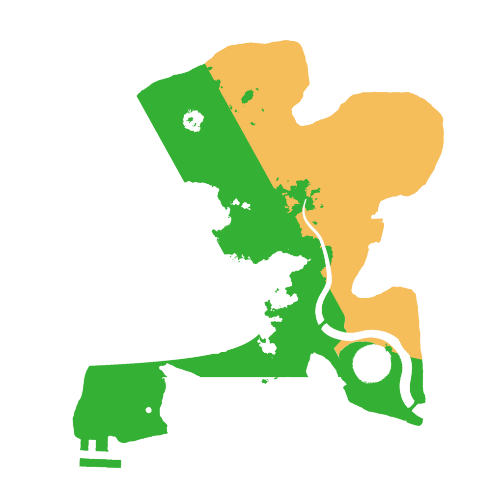 Biome Rust Map: Procedural Map, Size: 2450, Seed: 50001