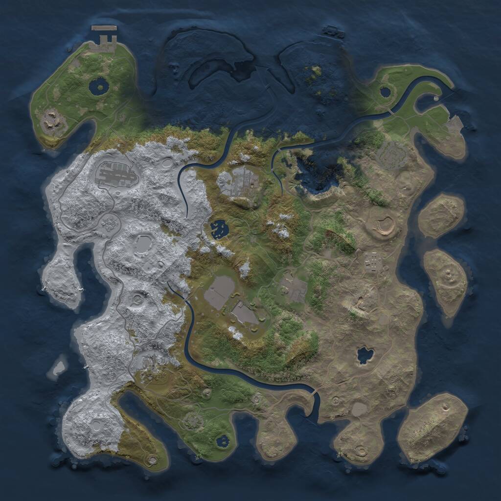 Rust Map: Procedural Map, Size: 4000, Seed: 1634674927, 16 Monuments