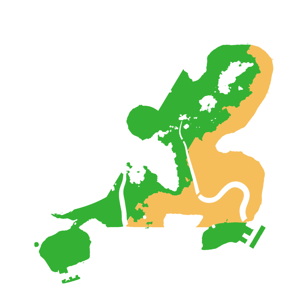 Biome Rust Map: Procedural Map, Size: 2500, Seed: 31845493