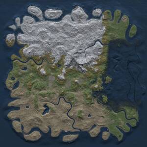 Thumbnail Rust Map: Procedural Map, Size: 6000, Seed: 21400000, 17 Monuments