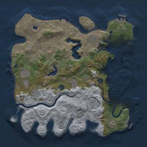 Thumbnail Rust Map: Procedural Map, Size: 4000, Seed: 970132149, 15 Monuments