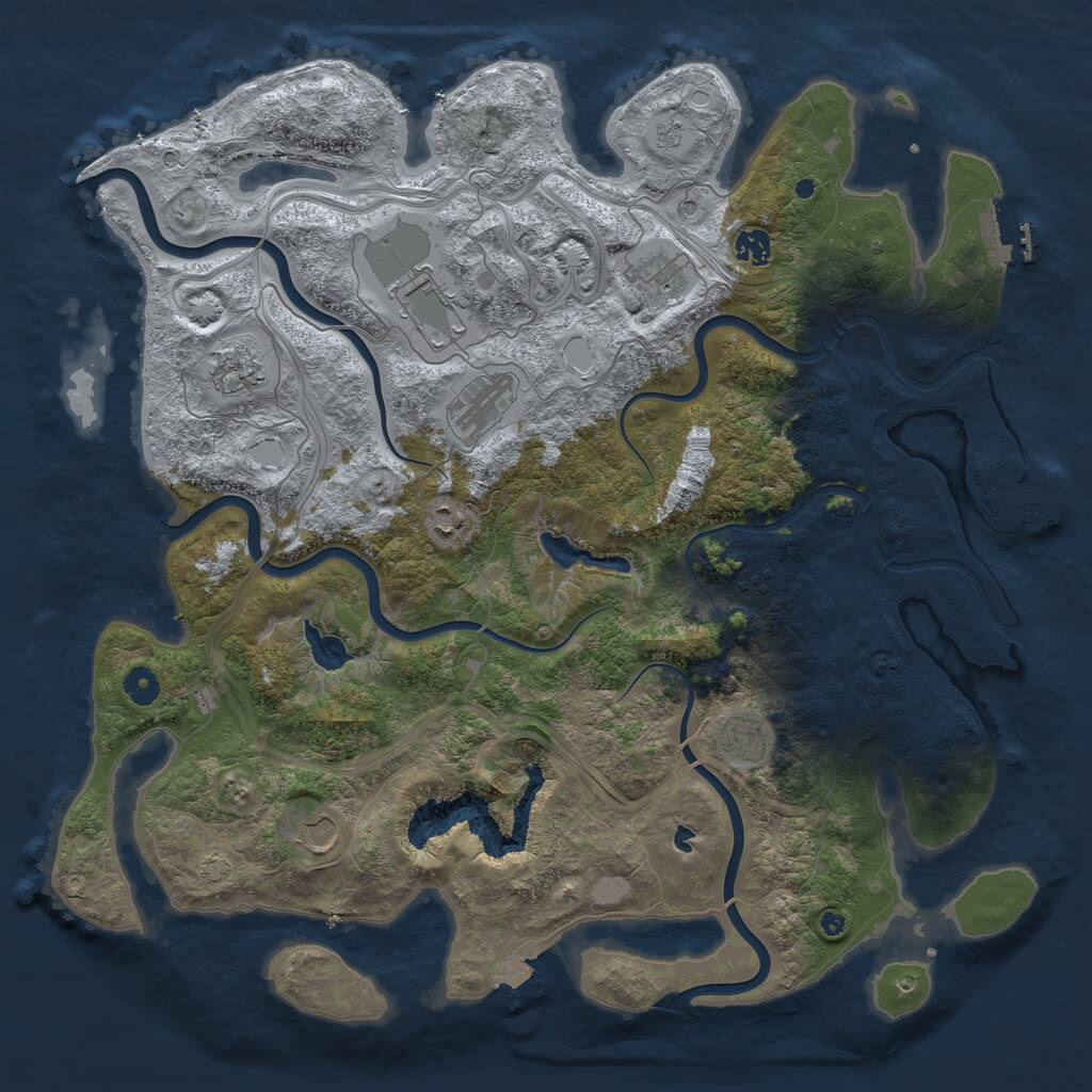 Rust Map: Procedural Map, Size: 4500, Seed: 582588766, 15 Monuments