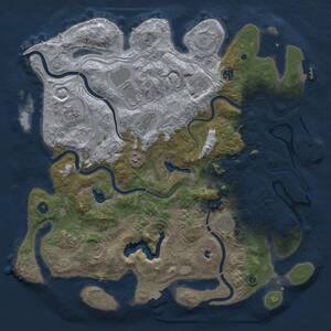 Thumbnail Rust Map: Procedural Map, Size: 4500, Seed: 582588766, 15 Monuments