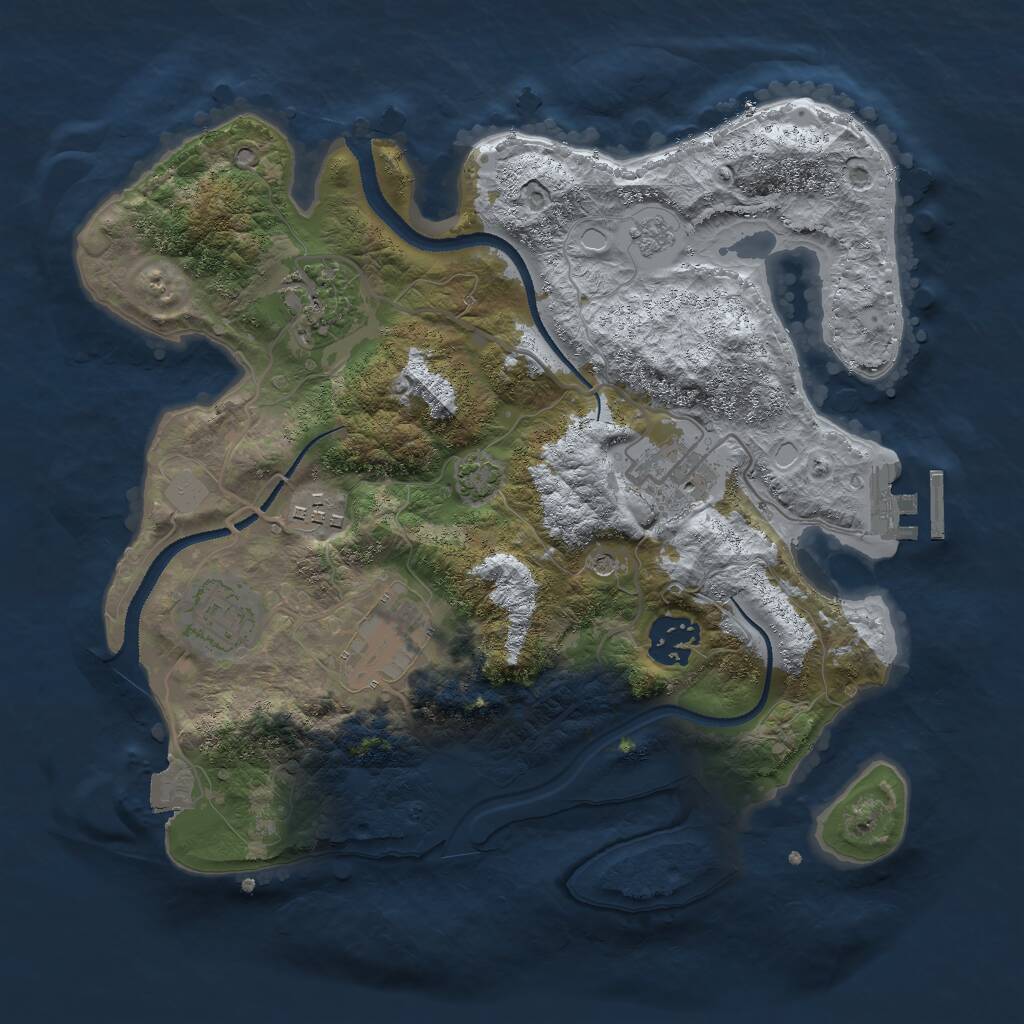 Rust Map: Procedural Map, Size: 3000, Seed: 122567600, 11 Monuments