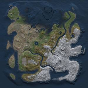 Thumbnail Rust Map: Procedural Map, Size: 3500, Seed: 89657845, 13 Monuments
