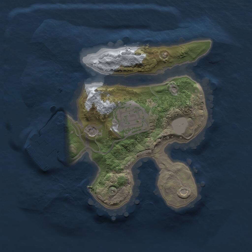 Rust Map: Procedural Map, Size: 1750, Seed: 123456789, 4 Monuments