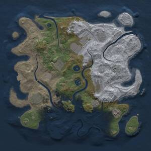 Thumbnail Rust Map: Procedural Map, Size: 3500, Seed: 1287940537, 14 Monuments