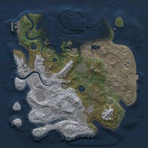Thumbnail Rust Map: Procedural Map, Size: 3500, Seed: 1544412, 15 Monuments