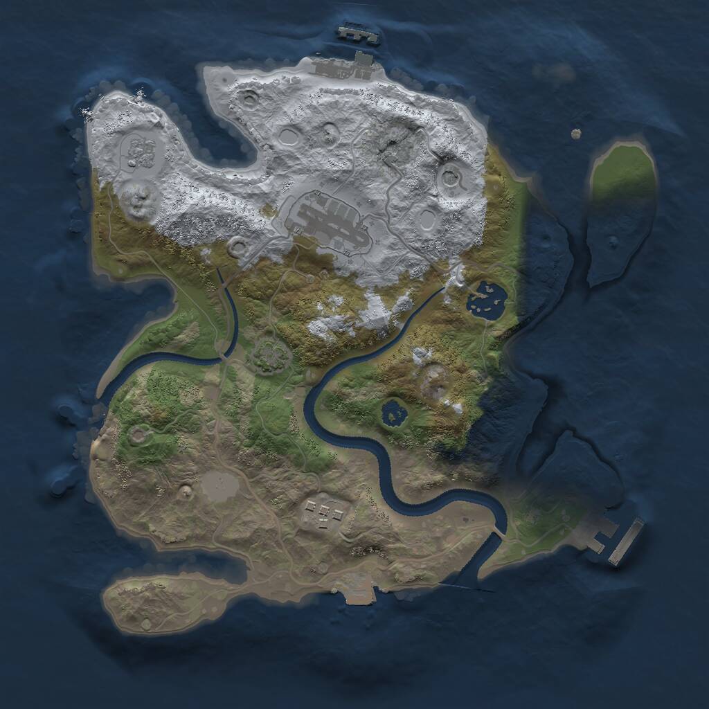 Rust Map: Procedural Map, Size: 2757, Seed: 11, 9 Monuments