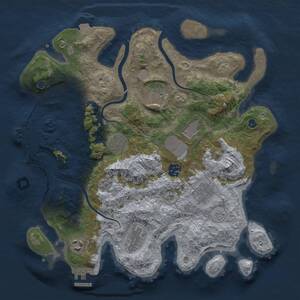 Thumbnail Rust Map: Procedural Map, Size: 3500, Seed: 2118117075, 14 Monuments