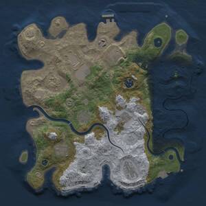 Thumbnail Rust Map: Procedural Map, Size: 3500, Seed: 20011203, 16 Monuments