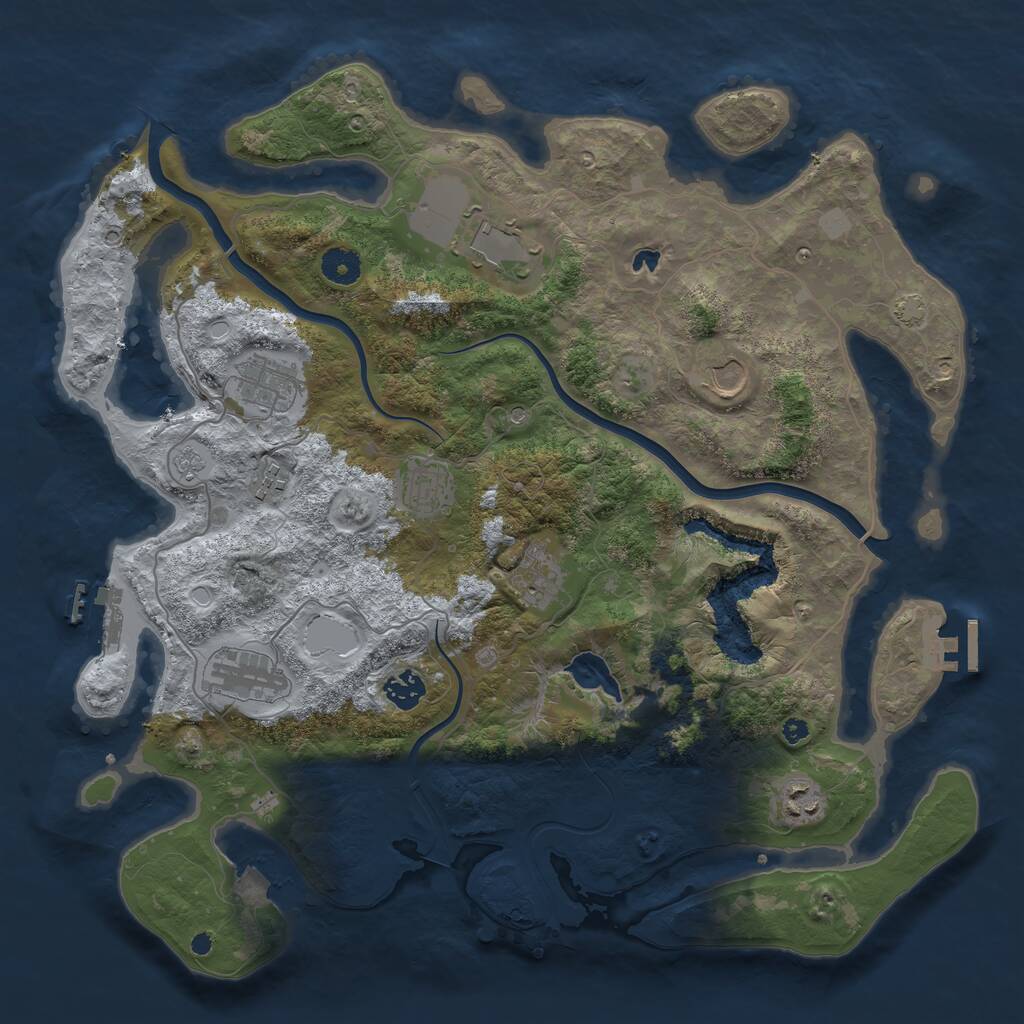 Rust Map: Procedural Map, Size: 4000, Seed: 1507587326, 15 Monuments