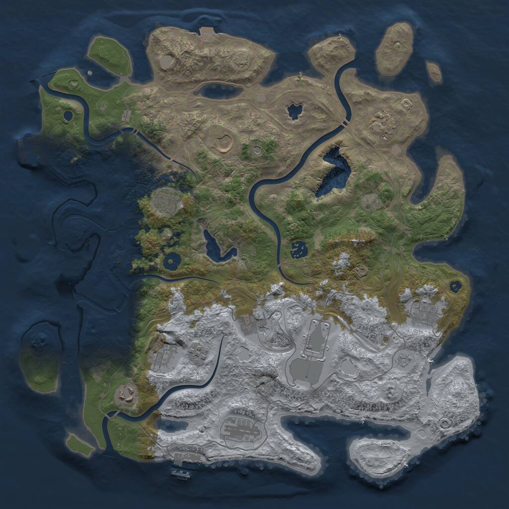 Rust Map: Procedural Map, Size: 4250, Seed: 1748404529, 17 Monuments