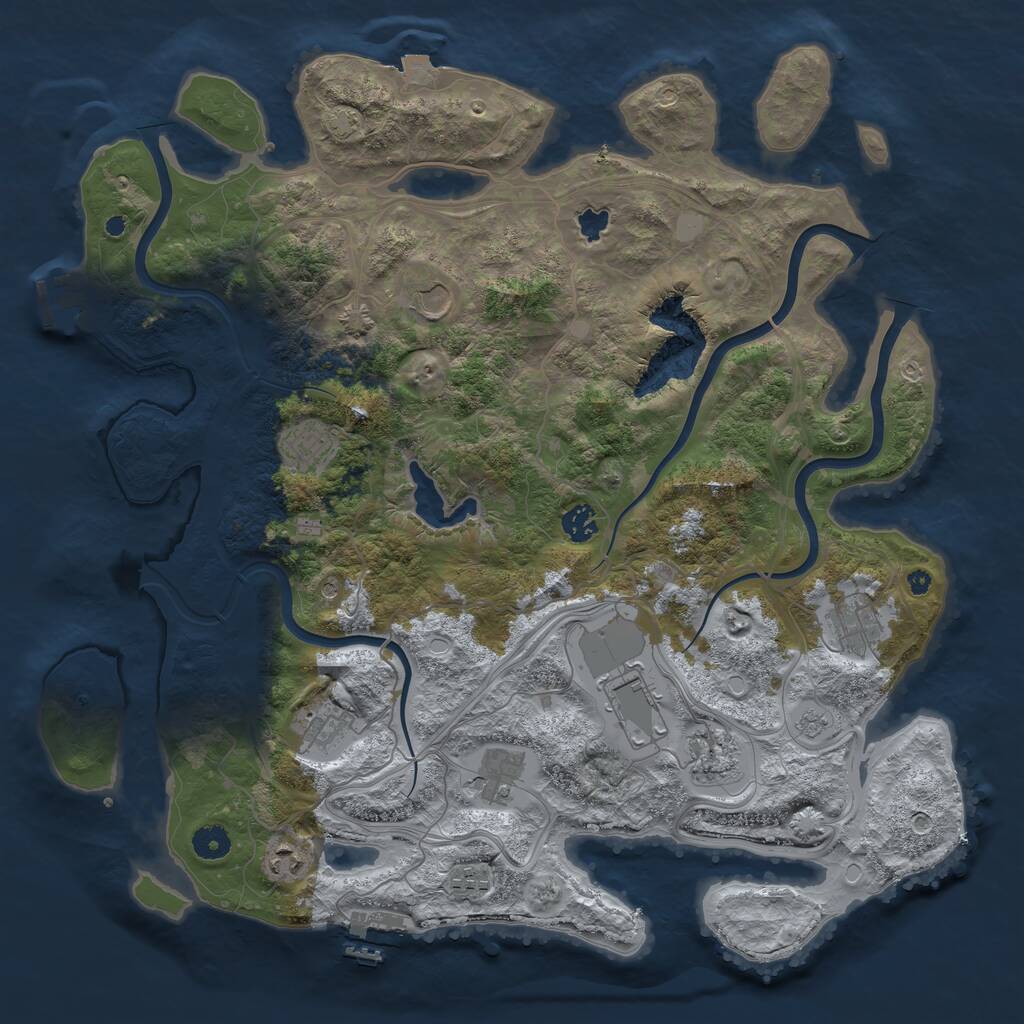 Rust Map: Procedural Map, Size: 4250, Seed: 1748404529, 16 Monuments