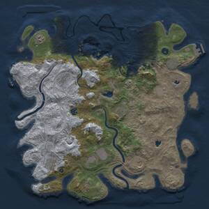 Thumbnail Rust Map: Procedural Map, Size: 4500, Seed: 134689138, 17 Monuments