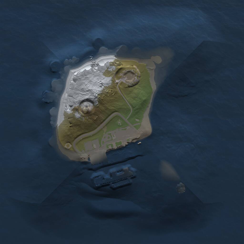 Rust Map: Procedural Map, Size: 1000, Seed: 1061570337, 2 Monuments