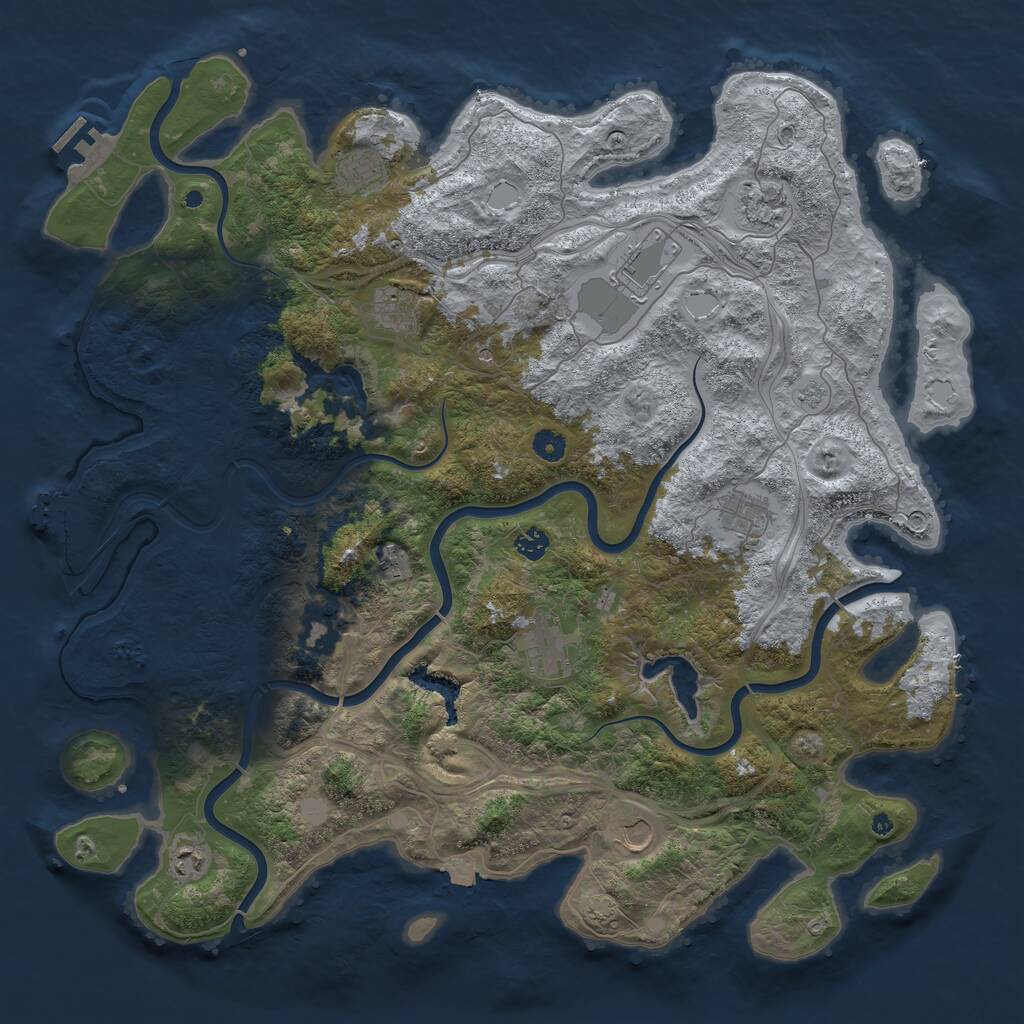 Rust Map: Procedural Map, Size: 4750, Seed: 1867263759, 17 Monuments