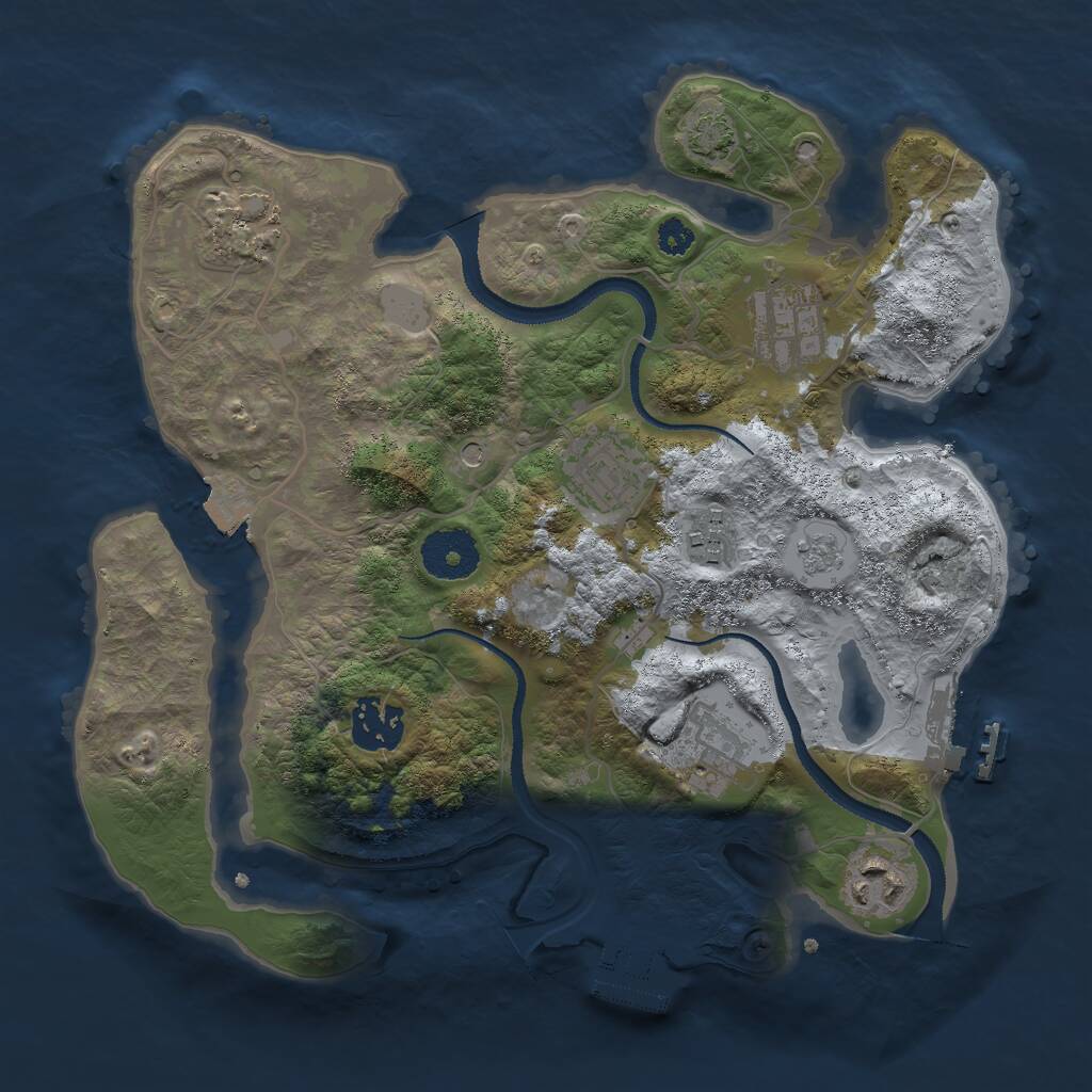 Rust Map: Procedural Map, Size: 3000, Seed: 1471634074, 13 Monuments