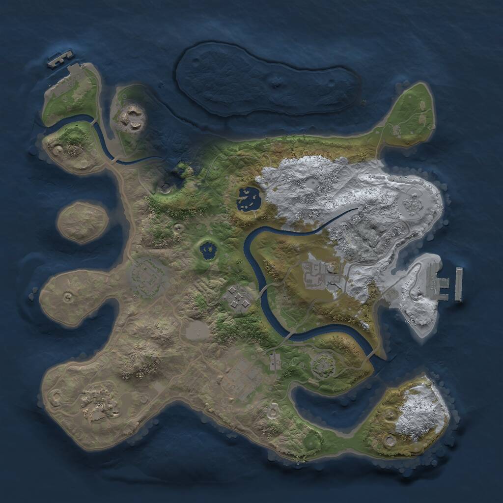 Rust Map: Procedural Map, Size: 3000, Seed: 11846, 13 Monuments
