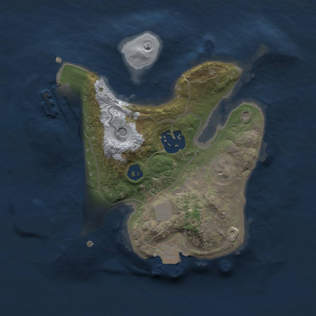 Rust Map: Procedural Map, Size: 2000, Seed: 1778606835, 4 Monuments