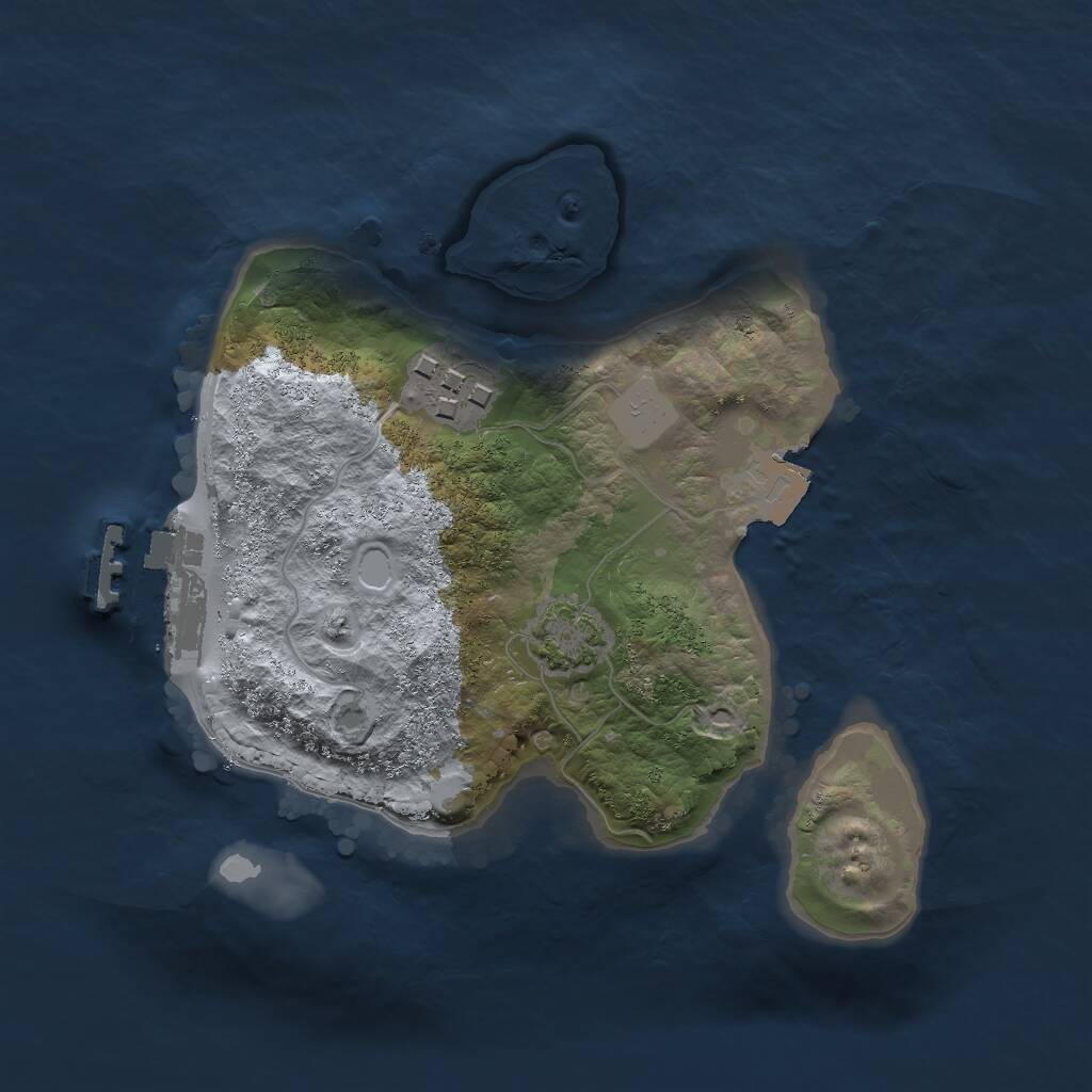 Rust Map: Procedural Map, Size: 2000, Seed: 883579666, 4 Monuments