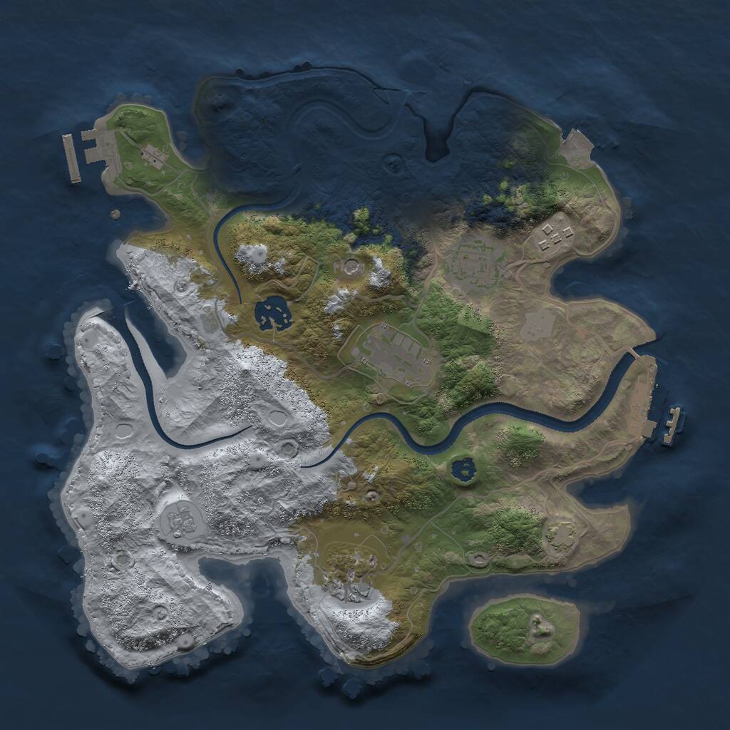 Rust Map: Procedural Map, Size: 3000, Seed: 1762810458, 11 Monuments