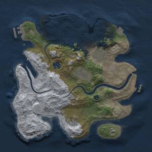 Thumbnail Rust Map: Procedural Map, Size: 3000, Seed: 1762810458, 11 Monuments