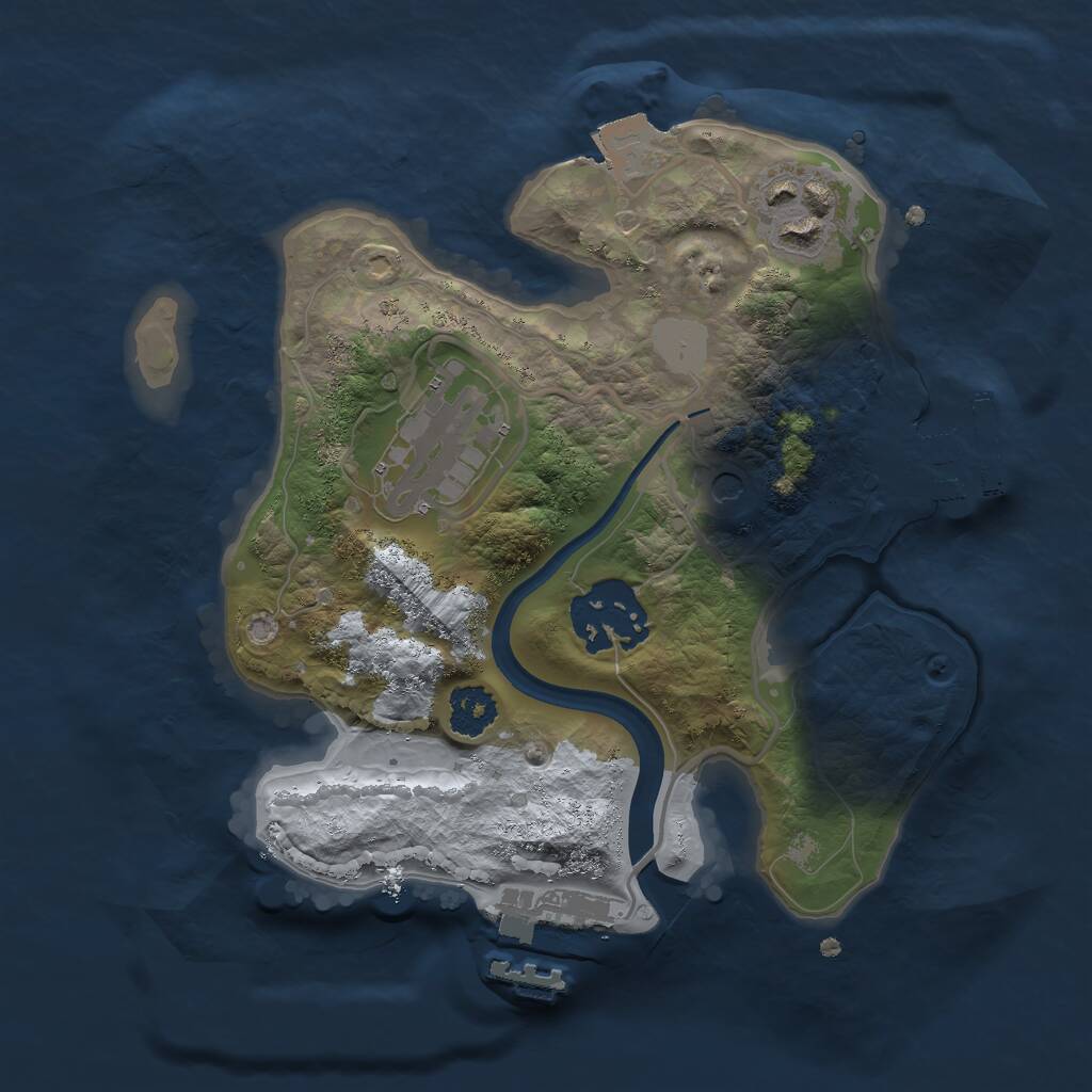 Rust Map: Procedural Map, Size: 2200, Seed: 595818152, 7 Monuments