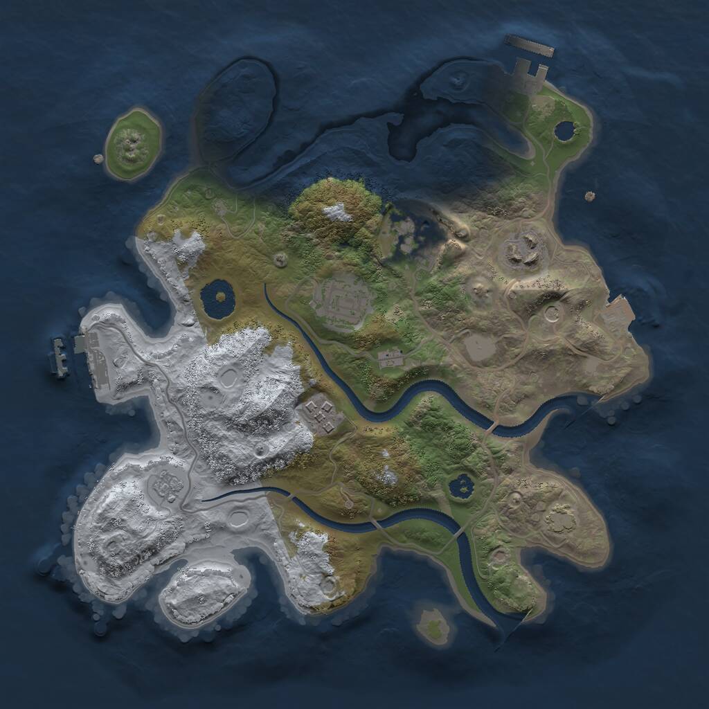 Rust Map: Procedural Map, Size: 2900, Seed: 56753, 10 Monuments
