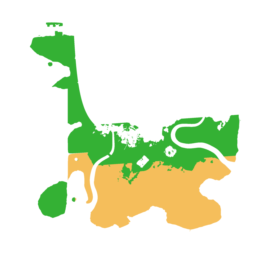 Biome Rust Map: Procedural Map, Size: 2500, Seed: 838779270