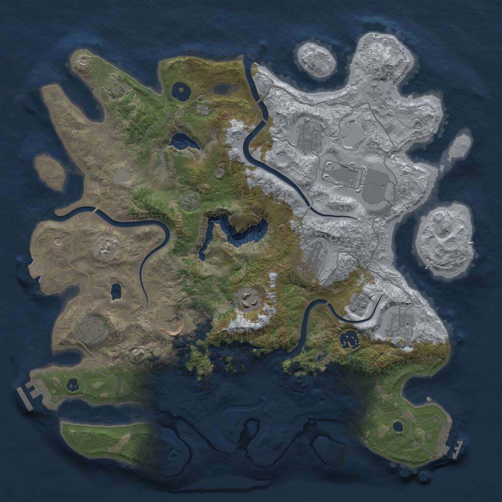 Rust Map: Procedural Map, Size: 4000, Seed: 764813, 15 Monuments